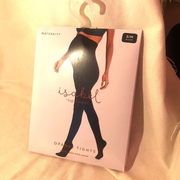 Isabel by Ingrid + Isabel NWT Maternity Opaque Tights Black Size S/M - Picture 1 of 5